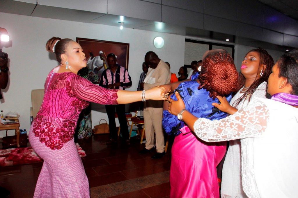 Congregation in prayer